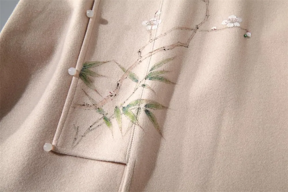 Women Vest in Autumn Winter Style Thickened Chinese Embroidery Suit Improved Cheongsam Padded Cotton Coat Top