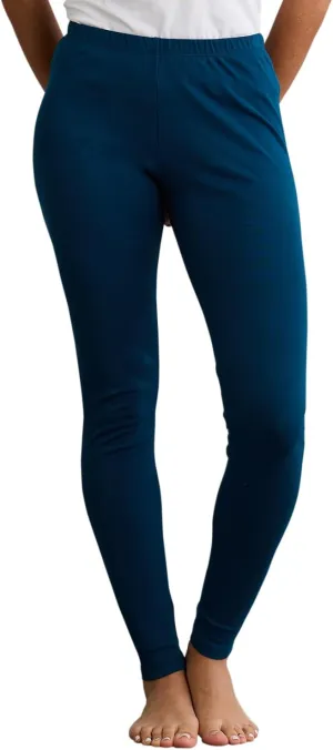 Women's 100% Organic Pima Cotton Leggings Pants - Ankle Length - 26" Inseam