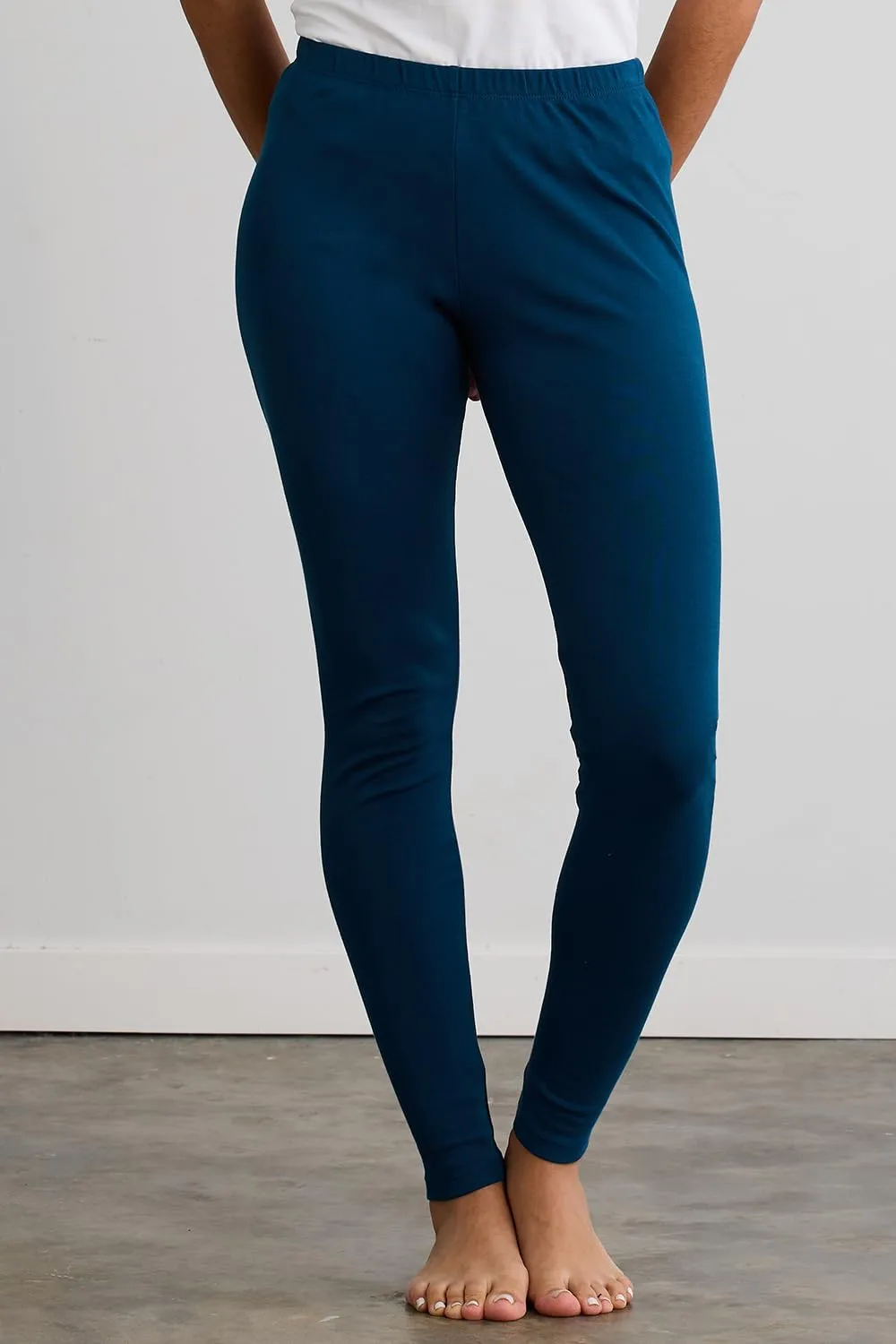 Women's 100% Organic Pima Cotton Leggings Pants - Ankle Length - 26" Inseam