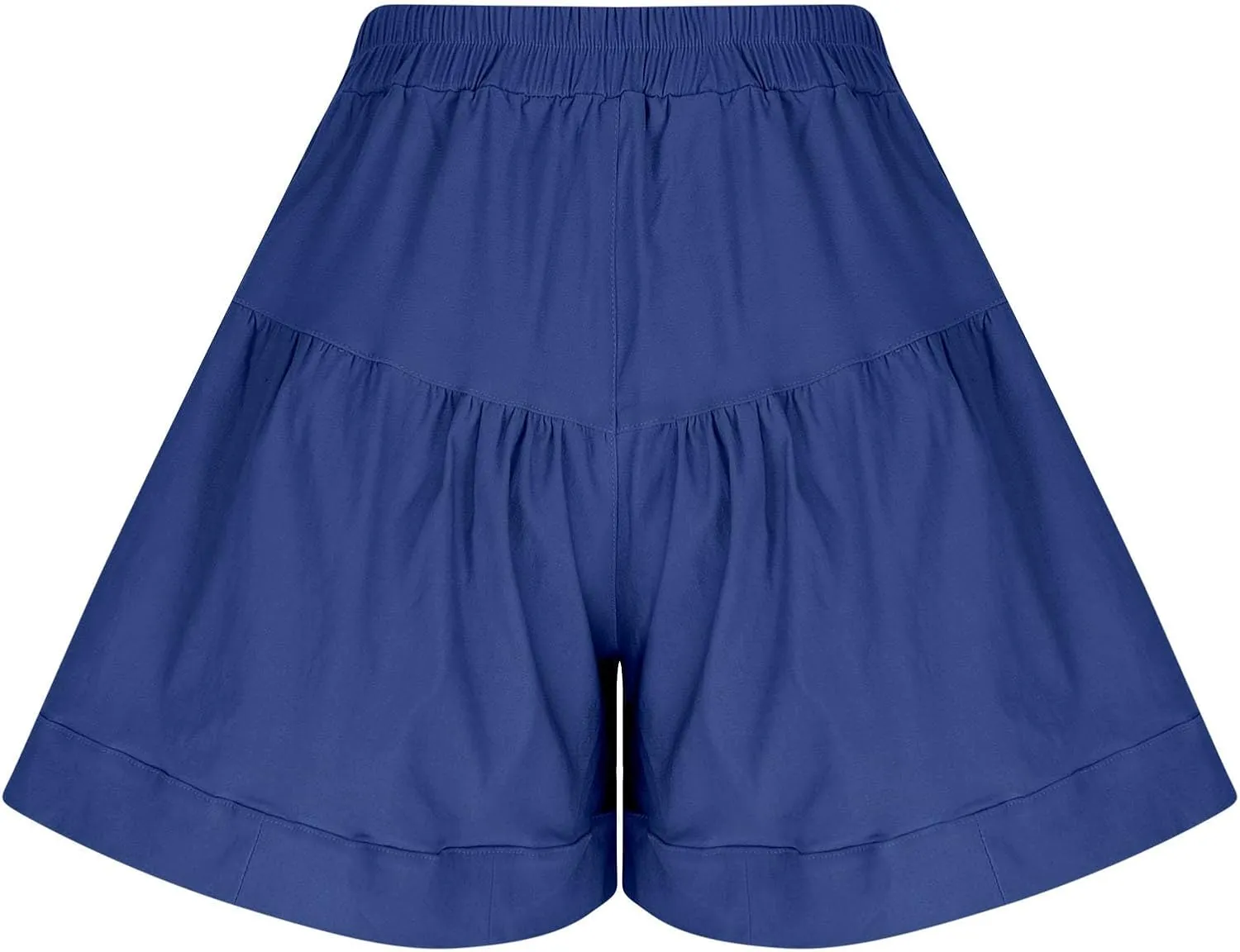 Women's 2025 Fashion Shorts Summer High Waist Flowy Wide Leg Buttons Pleated Short Pants Casual Loose Pleated Shorts
