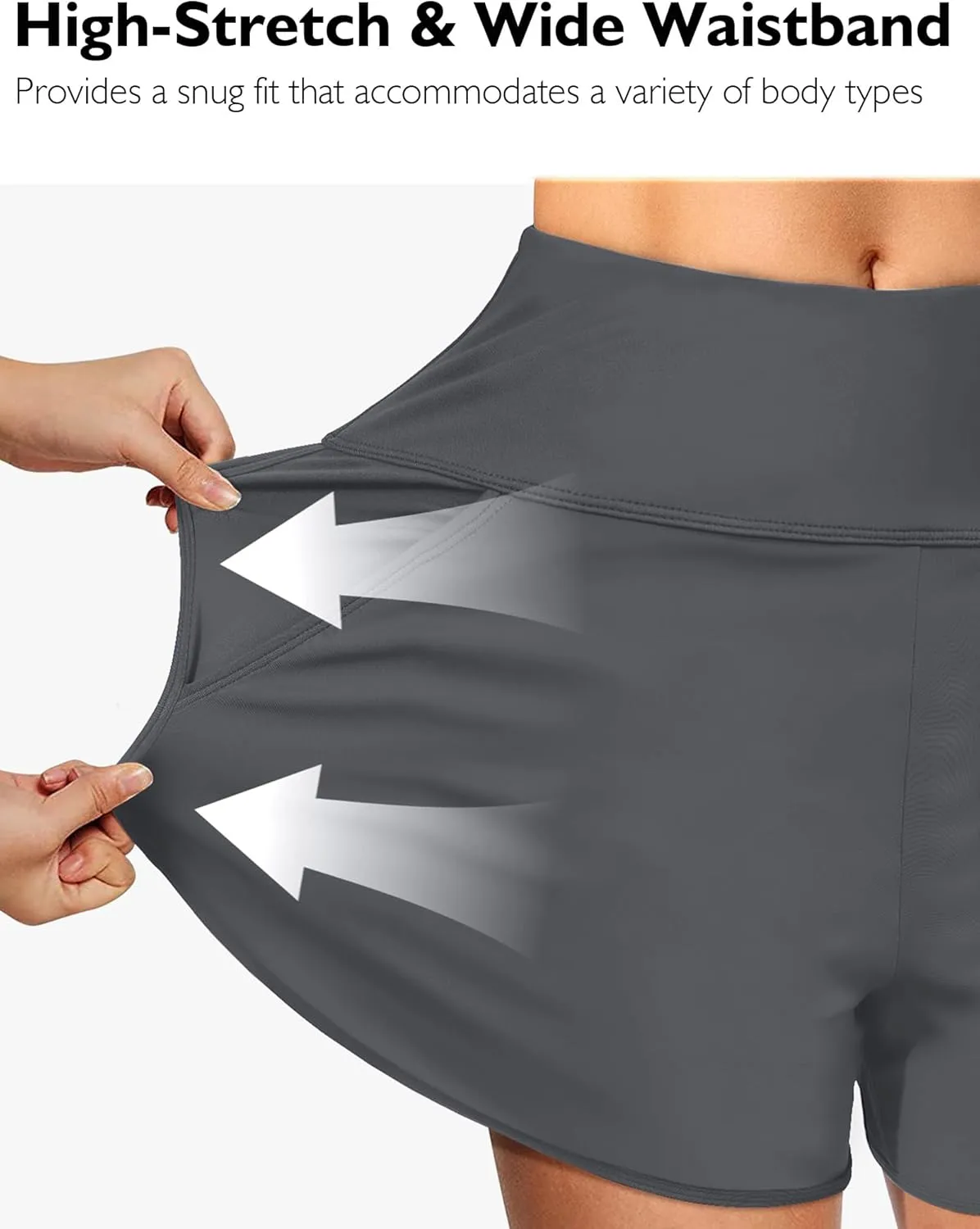 Women's 5" Swim Board Shorts Quick Dry High Waisted Swimsuits Shorts with Pockets UPF 50  Bathing Suits Bottoms
