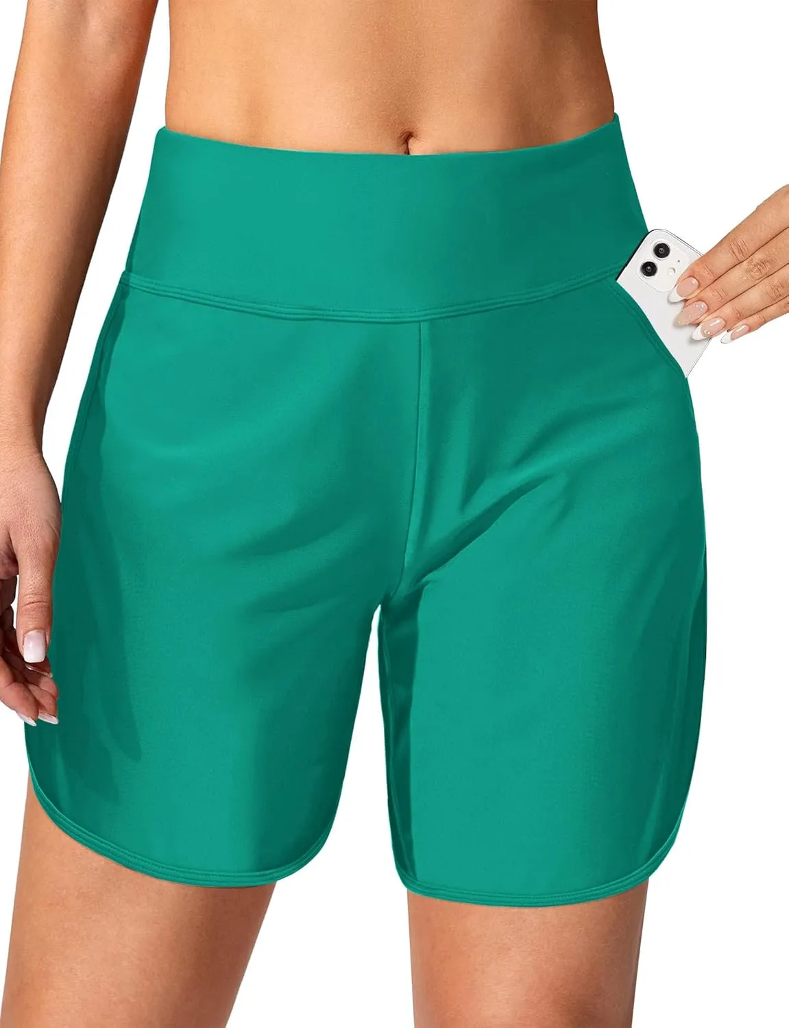 Women's 5" Swim Board Shorts Quick Dry High Waisted Swimsuits Shorts with Pockets UPF 50  Bathing Suits Bottoms