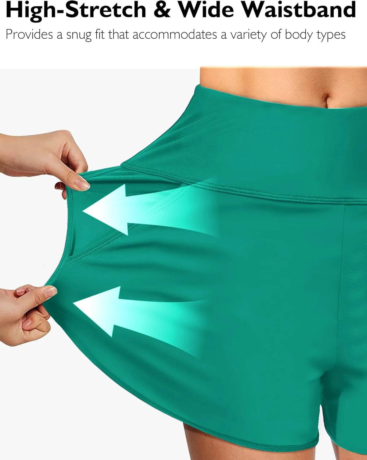 Women's 5" Swim Board Shorts Quick Dry High Waisted Swimsuits Shorts with Pockets UPF 50  Bathing Suits Bottoms