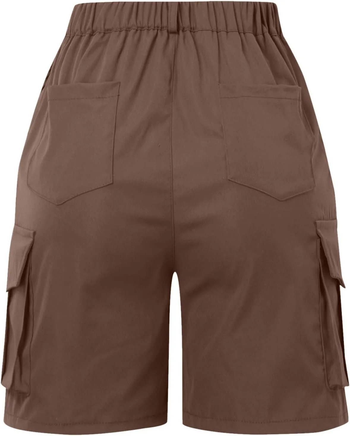 Women's Cargo Shorts High Waisted Hiking Bermuda Shorts Pull On Summer Short Pants Athletic Wear Workout Gym Clothes