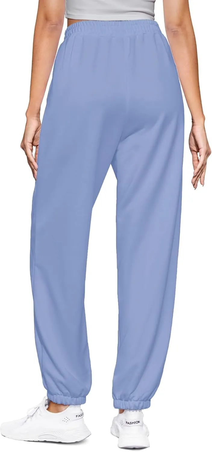 Women's High Waist Baggy Sweatpants Lounge Drawstring Workout Pants with Pockets Sweats for Women Running Joggers