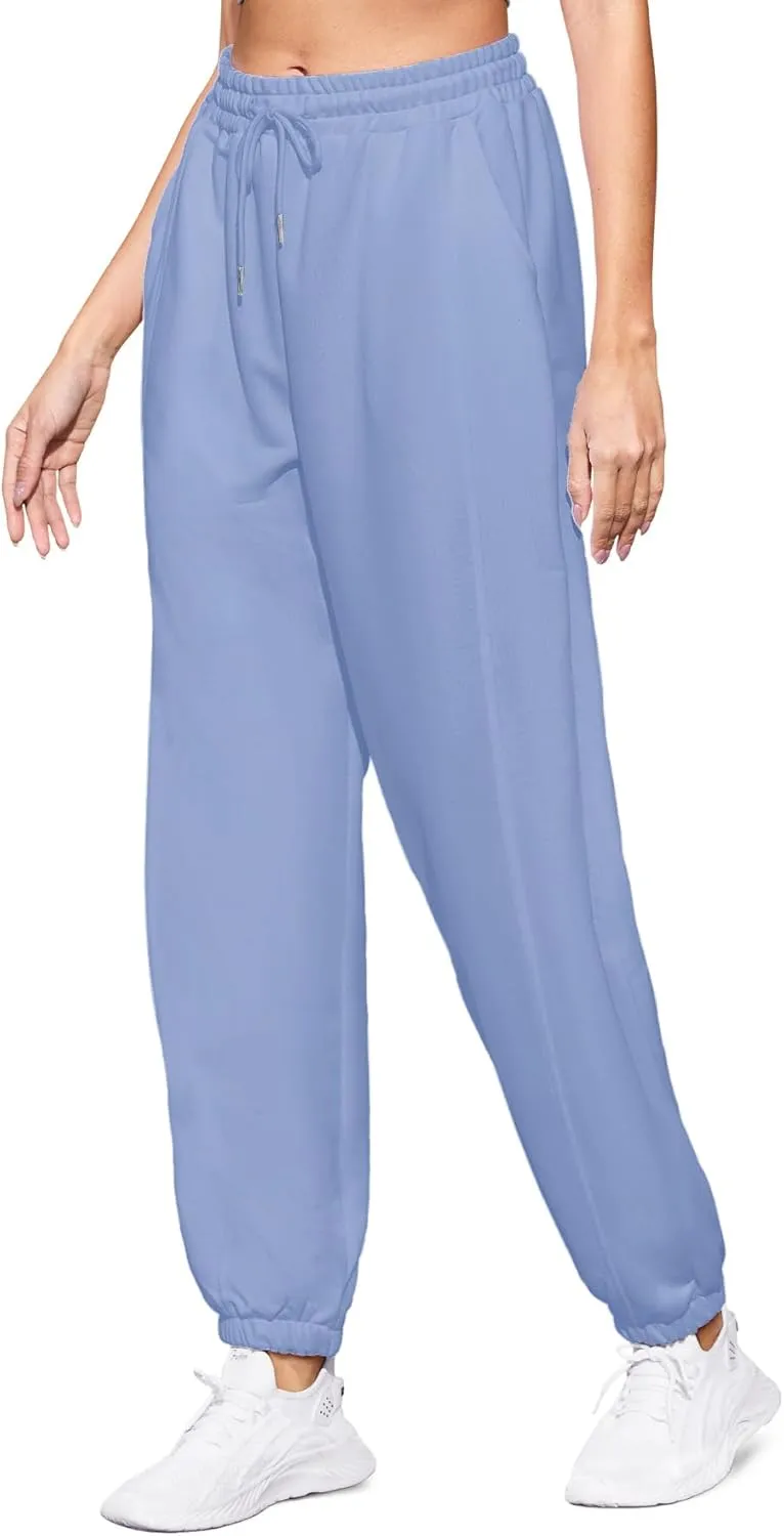 Women's High Waist Baggy Sweatpants Lounge Drawstring Workout Pants with Pockets Sweats for Women Running Joggers