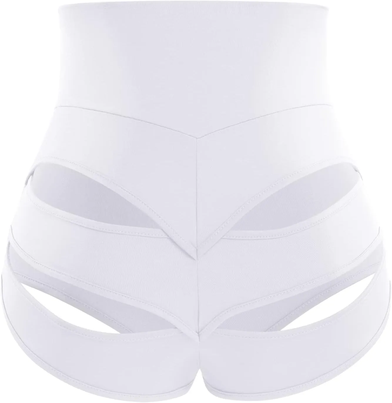 Womens High Waist Cutout Booty Shorts Strappy Scrunch Mini Hot Pants Ripped Butt Lift Yoga Sport Rave Dance Bottoms