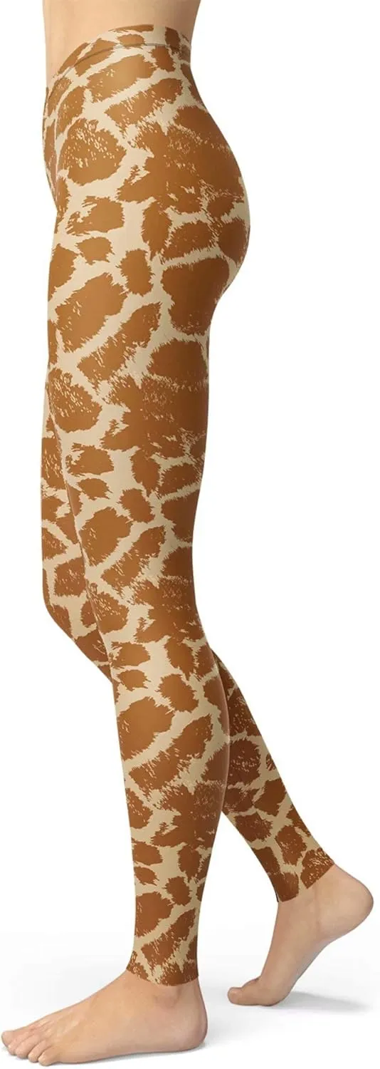Women's Leopard Printed Leggings Animal Skin Brushed Buttery Soft Tights