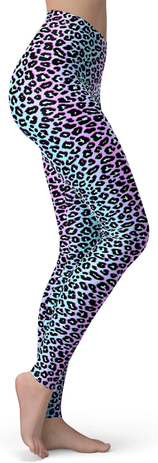 Women's Leopard Printed Leggings Animal Skin Brushed Buttery Soft Tights