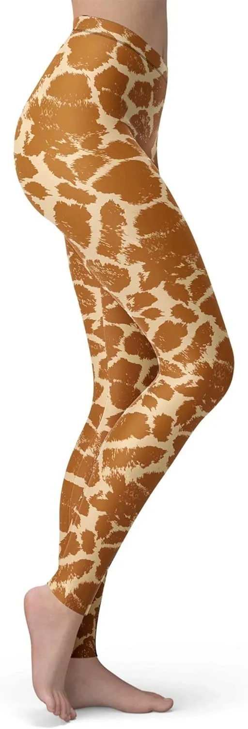 Women's Leopard Printed Leggings Animal Skin Brushed Buttery Soft Tights