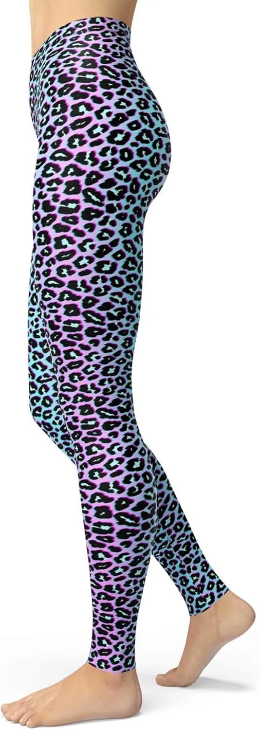 Women's Leopard Printed Leggings Animal Skin Brushed Buttery Soft Tights