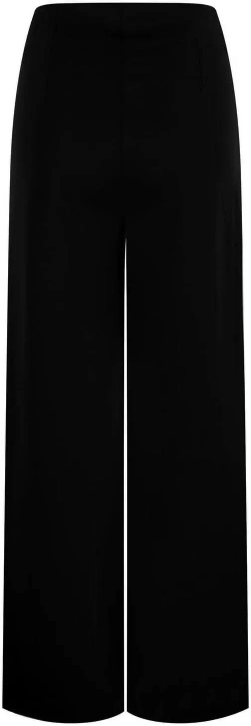 Womens Linen Blend Summer Letter Patched Pants Low Waist Wide Leg Slim Fit Trousers Office
