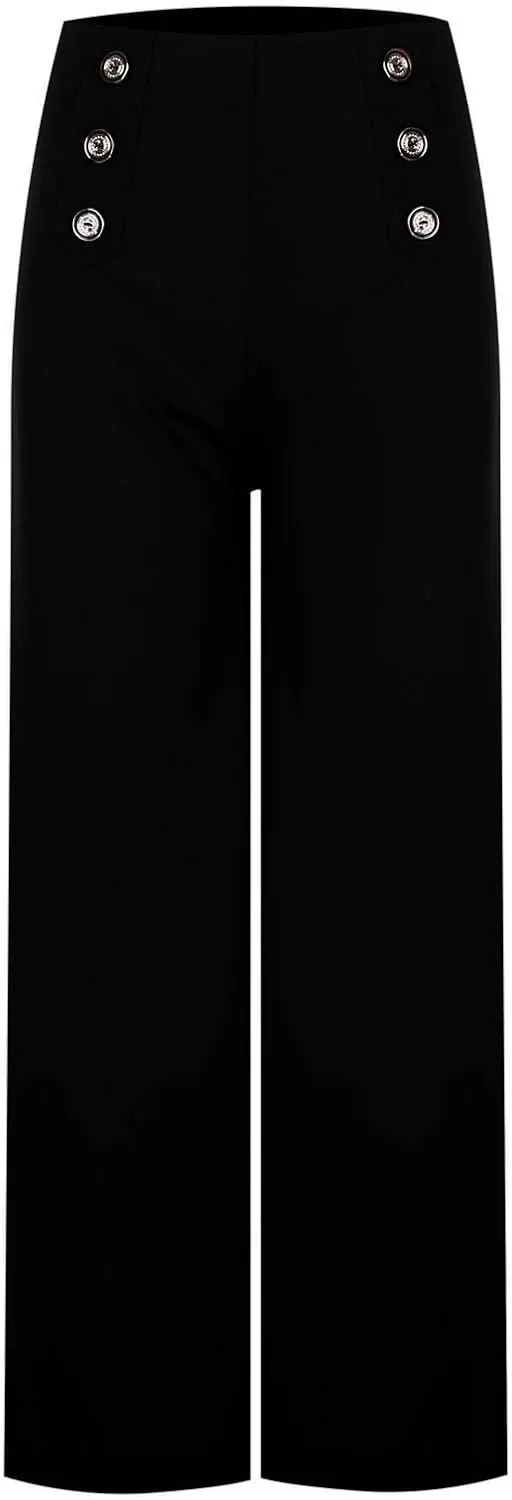 Womens Linen Blend Summer Letter Patched Pants Low Waist Wide Leg Slim Fit Trousers Office