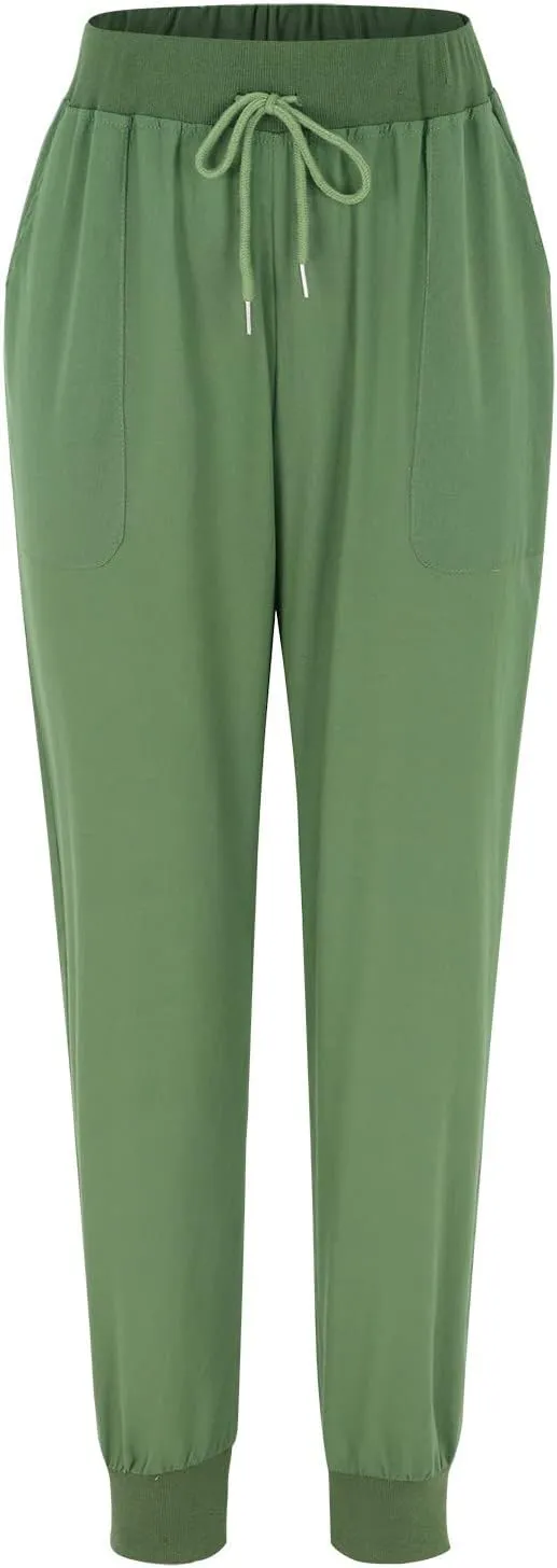 Womens Linen Blend Summer Y2K Streetwear Palazzo Lounge Pants Elastic Waisted Long Lounge Slim-Fit Pant