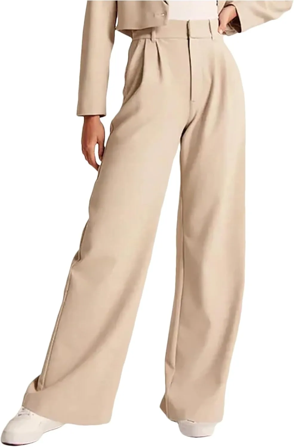 Womens Linen Summer Casual Flowy Palazzo Lounge Pants Elastic Waisted Baggy Stretchy Plus Size Palazzo