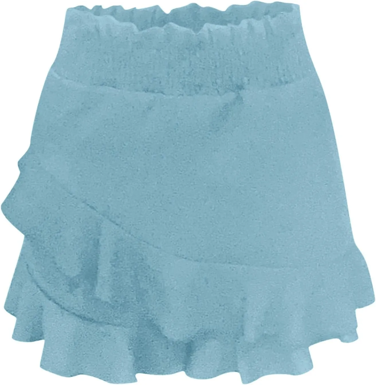 Women's Plus Size Casual Shorts for Summer Trendy Fashion Ruffle Hem Loose High Waisted Elastic Shorts Dressy Baggy