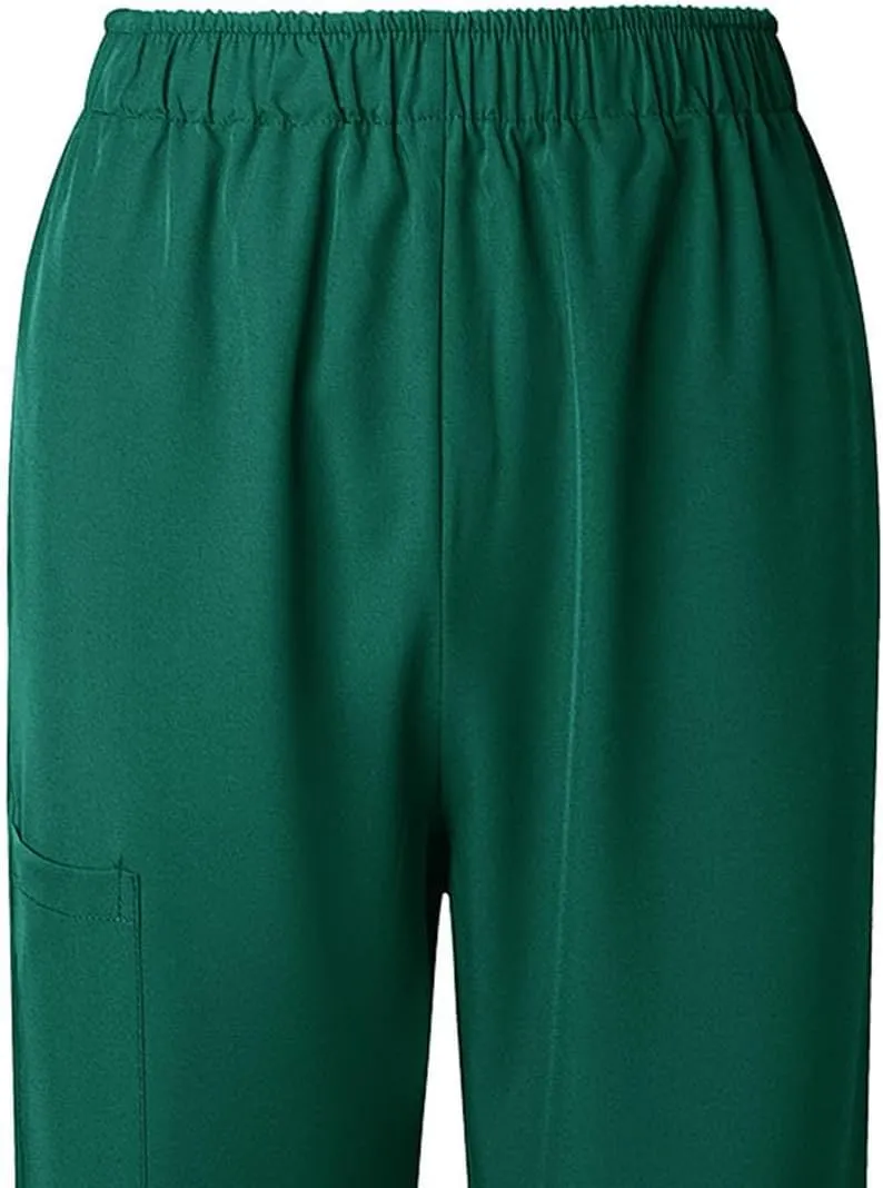 Womens Summer Elastic Waist Comfy Stretch Pull On Pants Workwear Professionals Trousers
