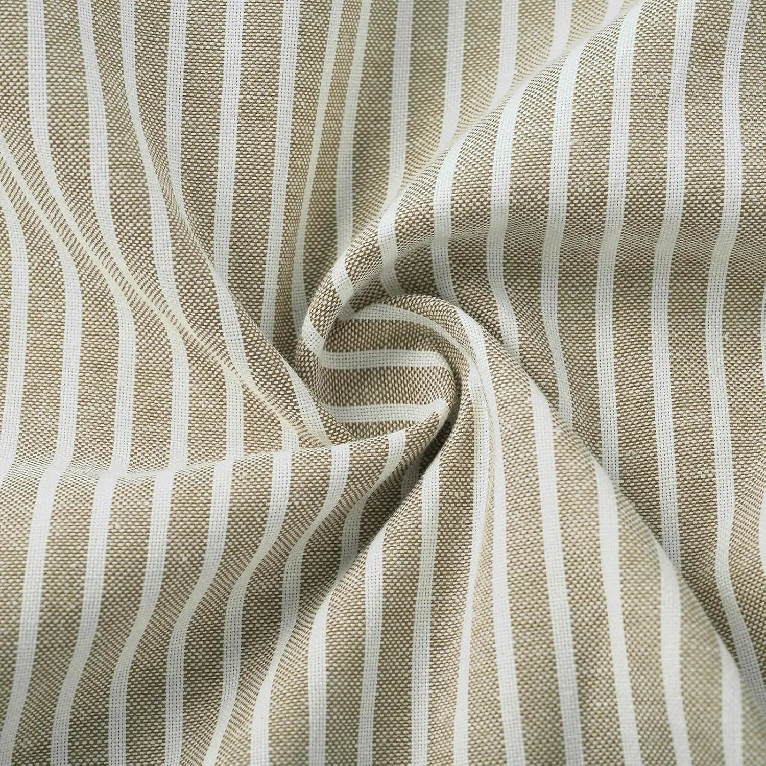 Women's Summer Striped Casual Pants High Waisted Cotton Linen Pants Drawstring Side Pockets Elastic Waist Trousers