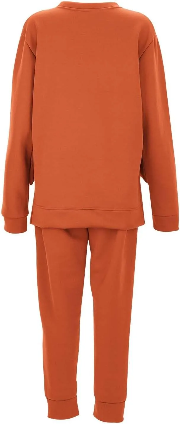 Womens Two Piece Lounge Sets Long Sleeve V Neck Fall Trendy Sweatsuit Long Sleeve Shirts Yoga Pants Sweatsuits