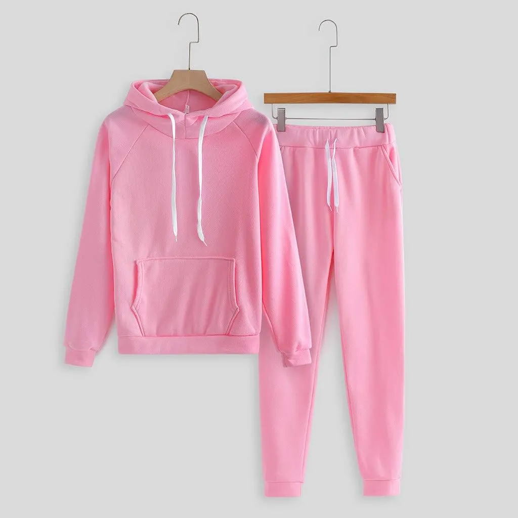 Women's Two Piece Tracksuit Long Sleeve V Neck Workout Off Shoulder Two Piece Travel Outfits