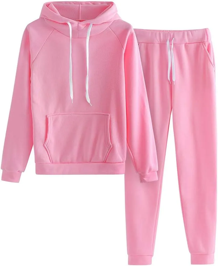 Women's Two Piece Tracksuit Long Sleeve V Neck Workout Off Shoulder Two Piece Travel Outfits