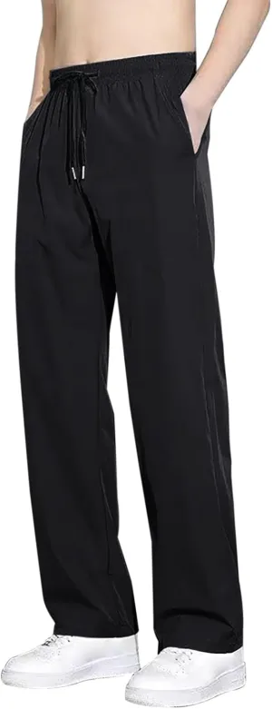 Work Pants for Men Slim Fit Stretch Ice Silk Joggers Unisex Stretch Quick Drying Pants Silm Breathable Sports Pants