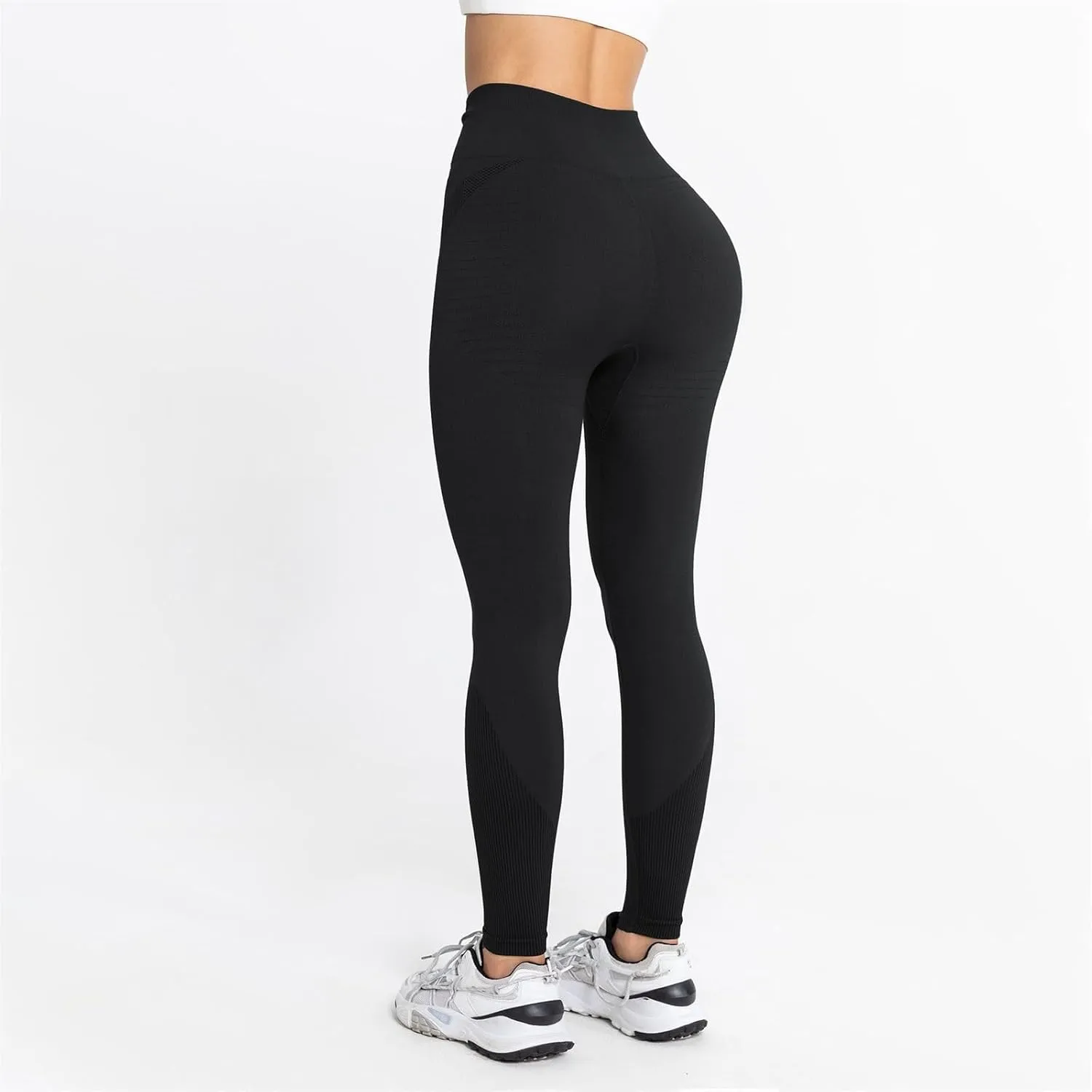 Workout Sets for Women Full Length Micro Elastic Fashion Soft Daily Transparent White Ash S 5XL Fall & Winter Winter