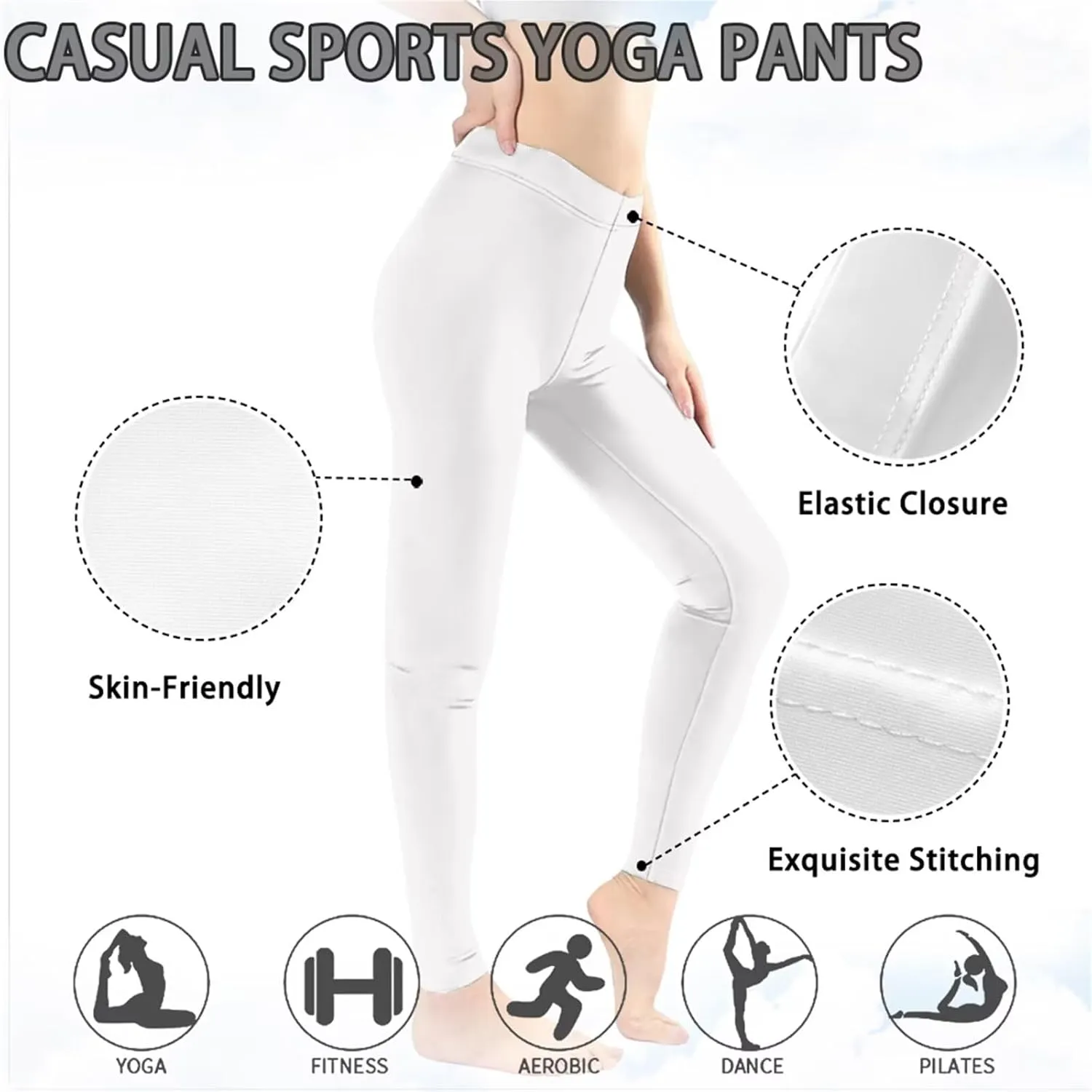 Yoga Pants for Women Full Length Workout Tights Leggings High Waist Soft Sports Trousers