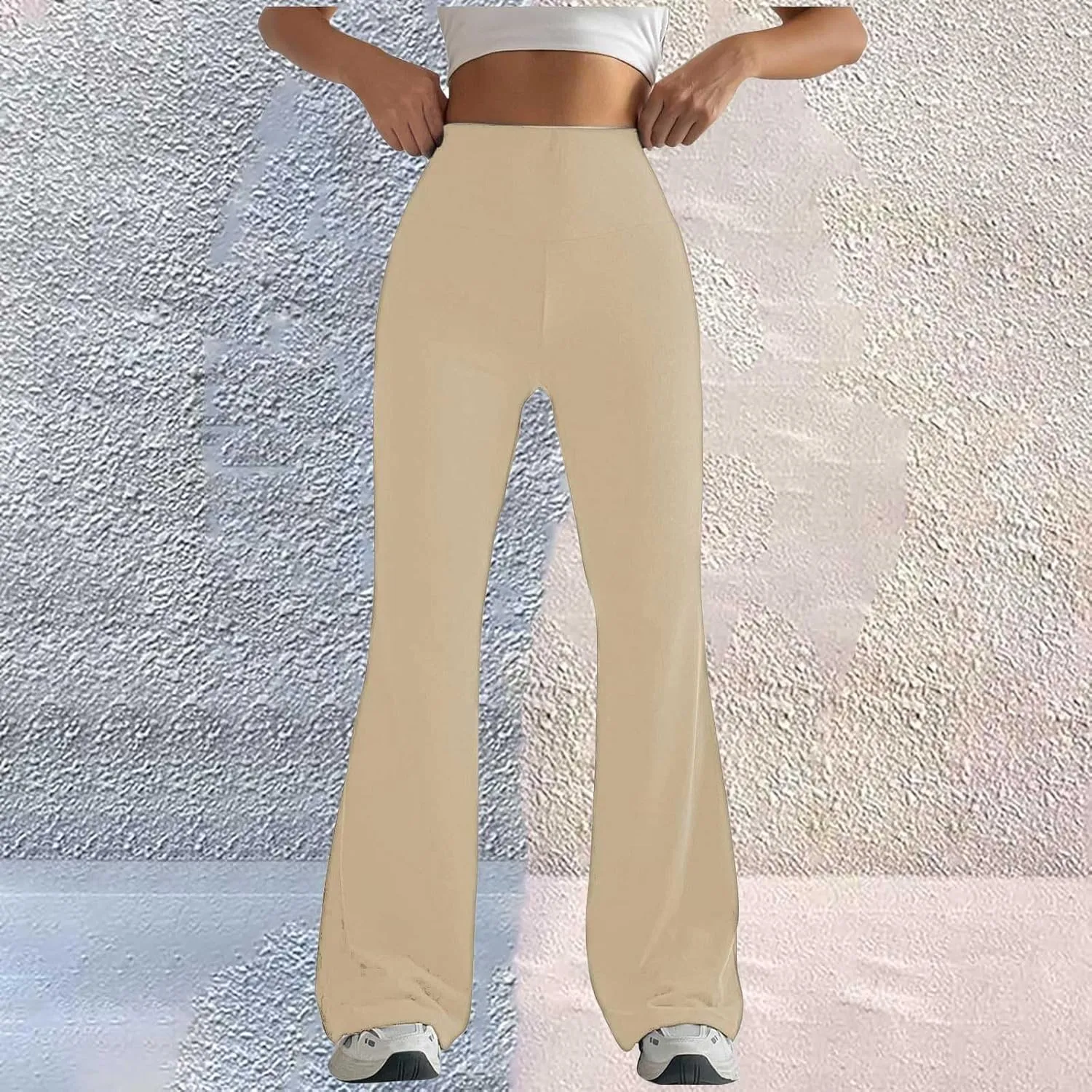 Yoga Women Straight Dress Pants with Pockets Tall Petite Regular for Work Business Thick Leggings for Women Plus