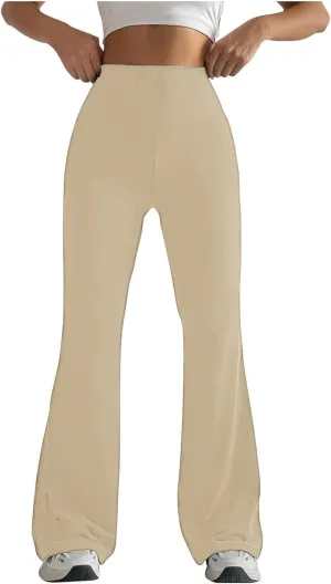 Yoga Women Straight Dress Pants with Pockets Tall Petite Regular for Work Business Thick Leggings for Women Plus