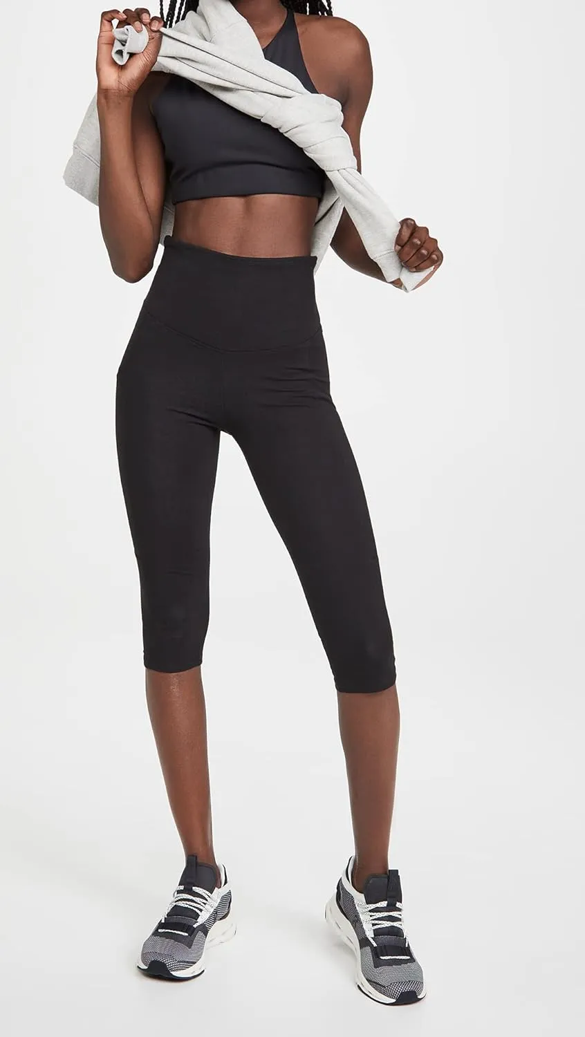 Yummie Women's Talia Capri Cotton Stretch Shaping Leggings With Pockets