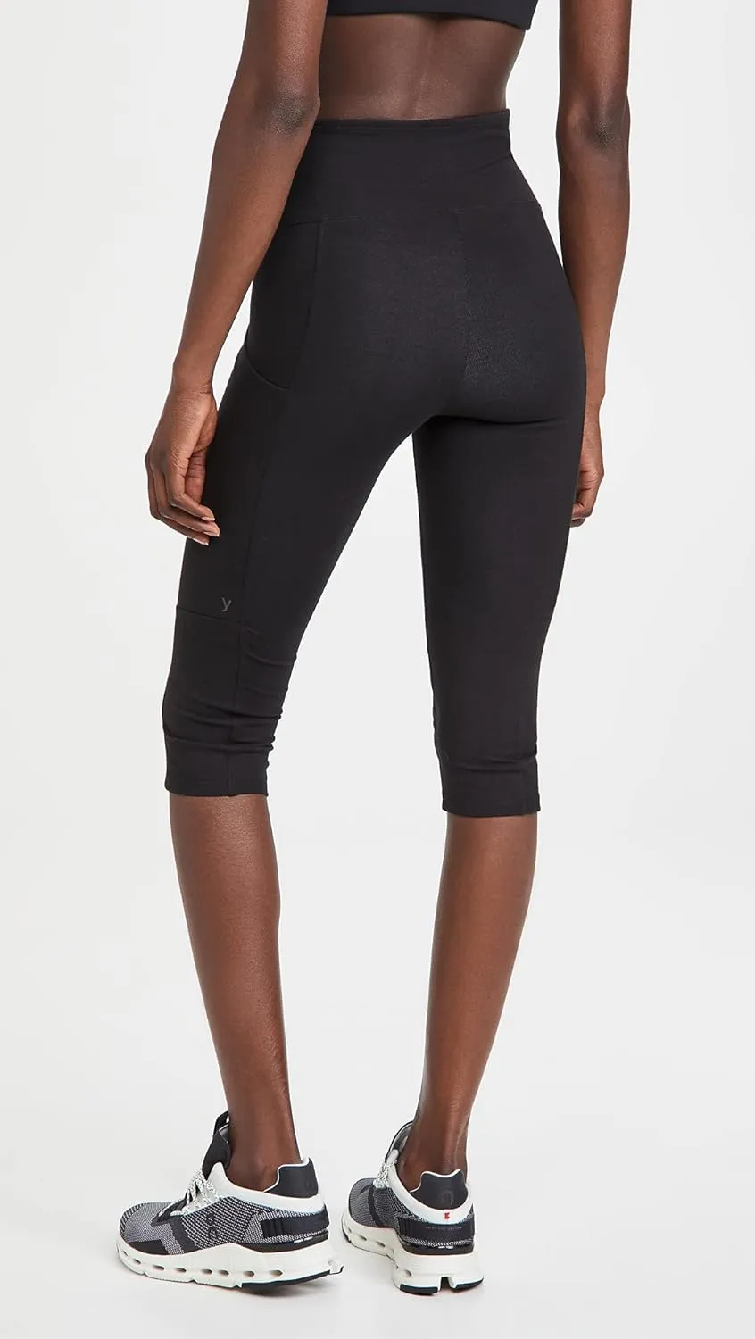 Yummie Women's Talia Capri Cotton Stretch Shaping Leggings With Pockets