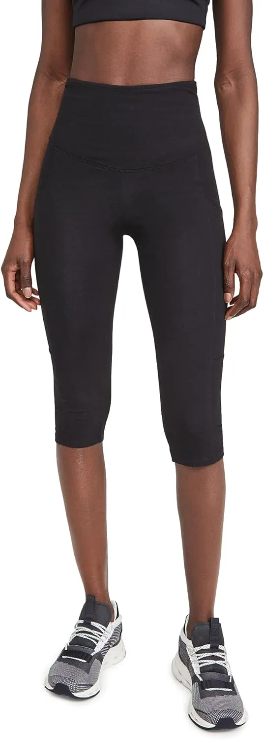 Yummie Women's Talia Capri Cotton Stretch Shaping Leggings With Pockets