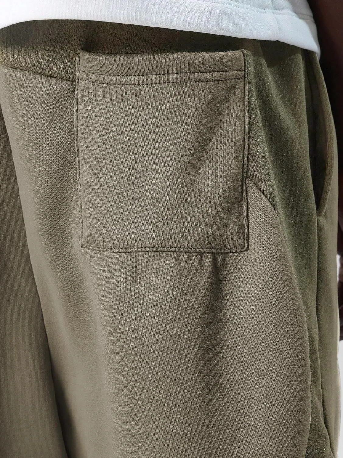 ZAFUL Men's Baggy Sweatpants Color Block Irregular Patchwork Drawstring Sweatpants Casual Wide Leg Lounge Pants