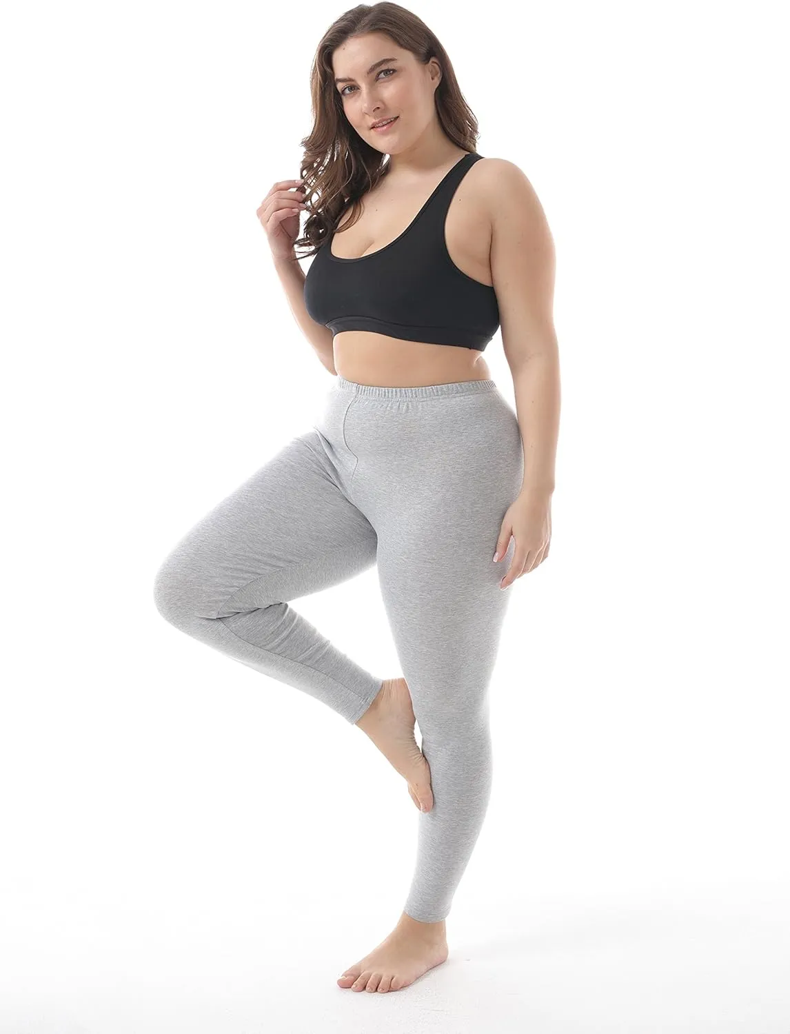 ZERDOCEAN Women's Plus Size Stretchy Soft Lightweight Full Length Leggings