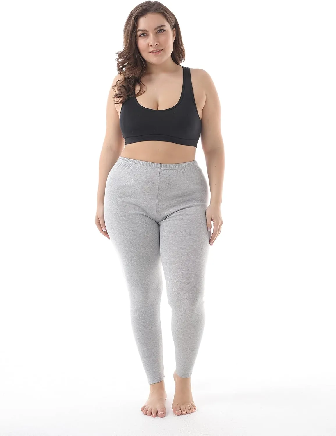ZERDOCEAN Women's Plus Size Stretchy Soft Lightweight Full Length Leggings