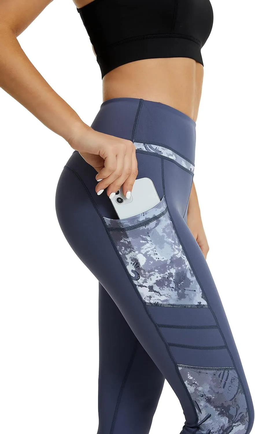Zinmore Women's Capri Yoga Pants Exercise Running Workout Leggings with Pockets